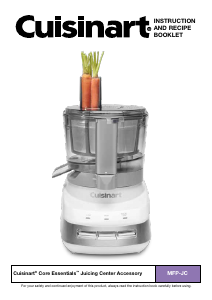 Manual Cuisinart MFP-JC Food Processor