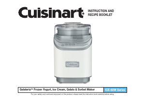 Manual Cuisinart ICE-60WP1 Ice Cream Machine