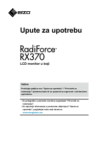 Priručnik Eizo RadiForce RX370 LCD zaslon