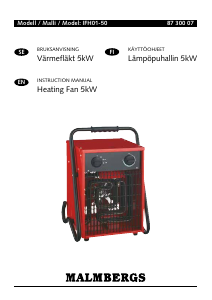 Bruksanvisning Malmbergs IFH01-50 Värmefläkt