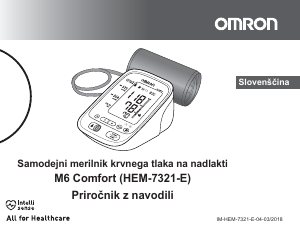 Priročnik Omron HEM-7321-E M6 Comfort Merilnik krvnega tlaka