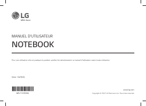 Mode d’emploi LG 16Z90Q-GA5WK Gram Ordinateur portable