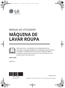 Manual LG F4J3VY3W Máquina de lavar roupa