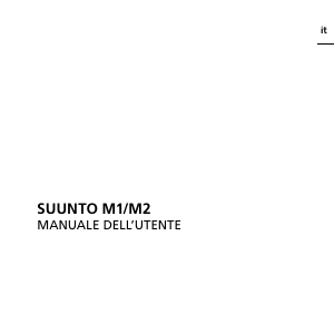 Manuale Suunto M2 Orologio sportivo