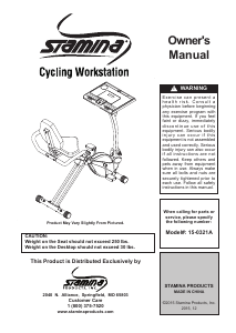 Handleiding Stamina 15-0321A Hometrainer