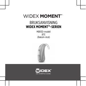 Bruksanvisning Widex Moment MBR3D Hörapparat