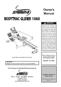 Handleiding Stamina Bodytrac Glider 1060 Roeimachine