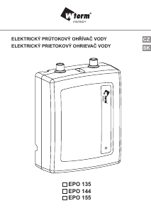 Manuál Wterm EPO 155 Bojler