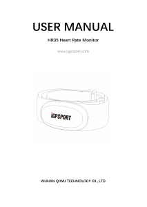Manual iGPSport HR35 Heart Rate Monitor