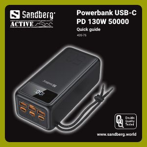 Mode d’emploi Sandberg 420-75 Chargeur portable
