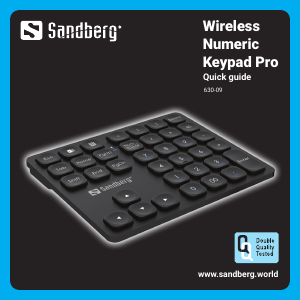 説明書 Sandberg 630-09 キーボード