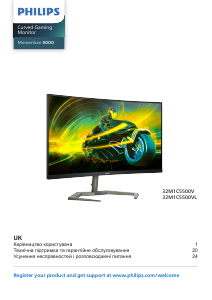 Посібник Philips 32M1C5500VL Momentum 5000 Світлодіодний монітор