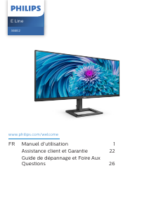 Mode d’emploi Philips 346E2LAE E Line Moniteur LED