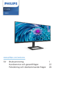 Bruksanvisning Philips 346E2LAE E Line LED skärm