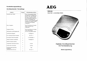 Bedienungsanleitung AEG Drive Anrufbeantworter