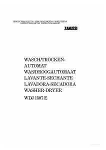 Handleiding Zanussi WDJ 1507 E Was-droog combinatie