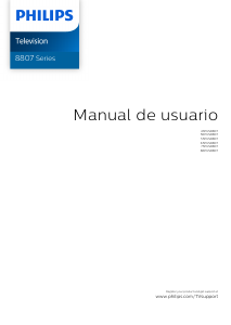 Manual de uso Philips 50PUS8807 Televisor de LED