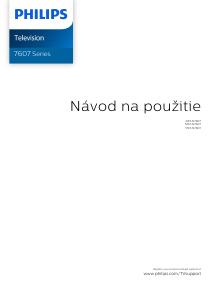 Návod Philips 55PUS7607 LED televízor