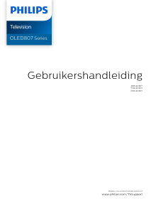 Handleiding Philips 55OLED807 OLED televisie