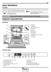 Manual Whirlpool WIO 3T123 PEF UK Dishwasher