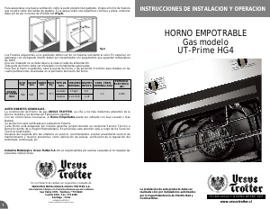 Manual de uso Ursus Trotter UT Prime HG4 GL Horno