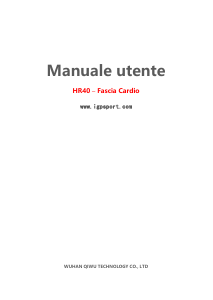 Manuale iGPSport HR40 Cardiofrequenzimetro