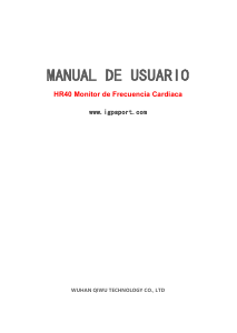 Manual de uso iGPSport HR40 Monitor de ritmo cardíaco