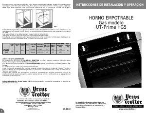 Manual de uso Ursus Trotter UT Prime HG5 GL Horno