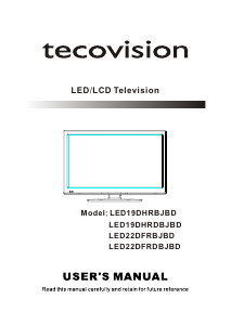 Manual Tecovision LED19DHRDBJBD LED Television