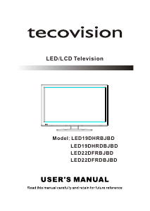 Handleiding Tecovision LED22DFRDBJBD LED televisie