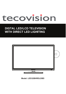 Handleiding Tecovision LED32BHRDLDBD LED televisie