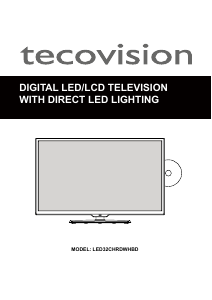 Manual Tecovision LED32CHRDWHBD LED Television