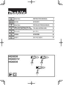 Manual Makita HG6031VK Heat Gun