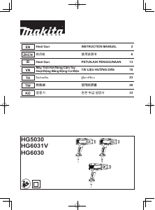 Manual Makita HG6030 Heat Gun