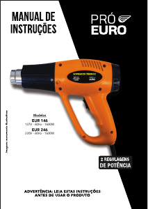Manual Pró Euro EUR 146 Soprador de ar quente