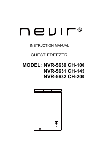 Manual Nevir NVR-5630 CH-100 Freezer