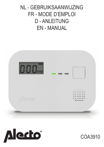 Manual Alecto COA-3910 Carbon Monoxide Detector