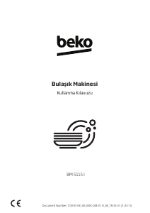 Kullanım kılavuzu BEKO BM 5115 I Bulaşık makinesi