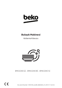 Kullanım kılavuzu BEKO BMA 6340 BC Bulaşık makinesi