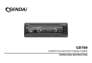 Manual Sendai CD789 Car Radio