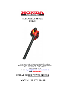Manual Honda HHB25 Refulator frunze