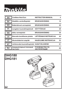Kasutusjuhend Makita DHG181K Kuumaõhupüstol