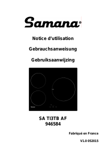 Handleiding Samana SA TI 3 TB AF Kookplaat