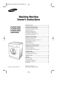 Manual Samsung P853 Washing Machine