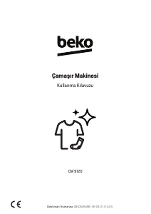 Kullanım kılavuzu BEKO CM 9120 Çamaşır makinesi