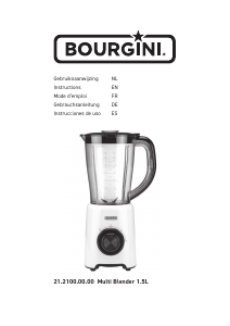 Manual de uso Bourgini 21.2100.00.00 Multi Batidora