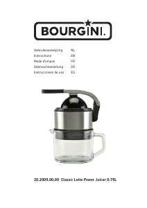 Handleiding Bourgini 20.2005.00.00 Classic Lotte Power Citruspers