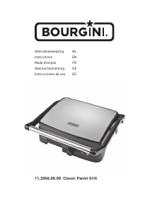 Mode d’emploi Bourgini 11.2006.00.00 Classic Panini Grill