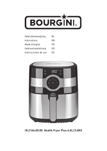 Manual de uso Bourgini 18.2146.00.00 Health Fryer Plus Freidora