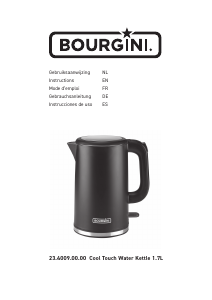 Manual Bourgini 23.4009.00.00 Cool Touch Kettle